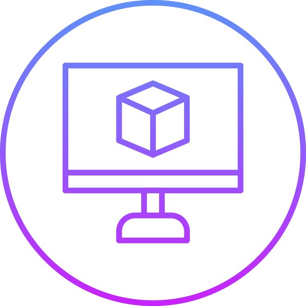 3d Modeling vector icon illustration of Engineering iconset