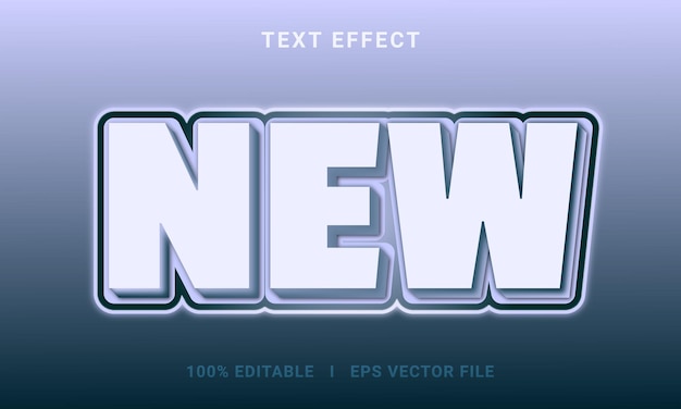 3D new text effect editable premium vector
