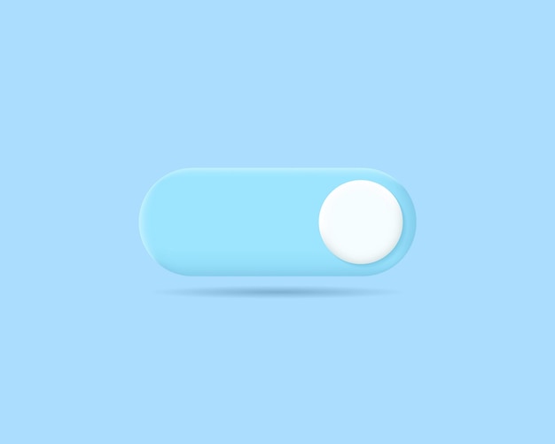 3d on button realistic icon vector image
