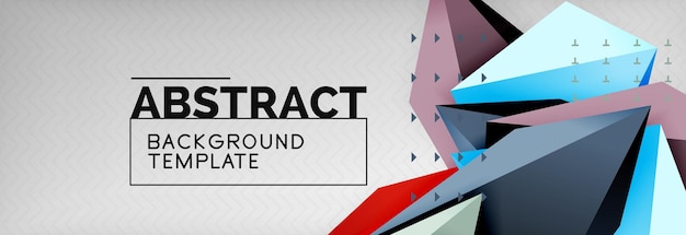 3d polygonal shape geometric background triangular modern abstract composition