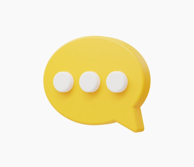 3d realistic chat or online message vector illustration