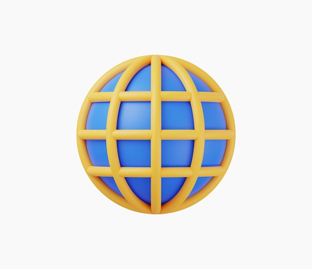 3d realistic website icon vector illustration