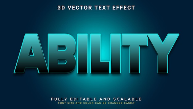 3D Text Effect _Fully Editable and Scalable Vector Ability