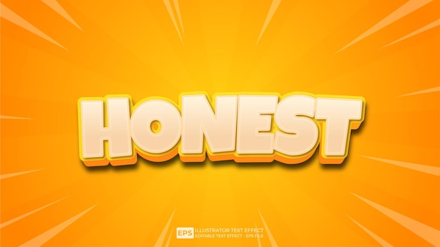 3D Text Honest editable text effect font