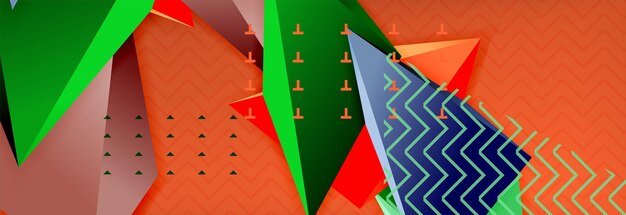 3d triangular vector minimal abstract background design