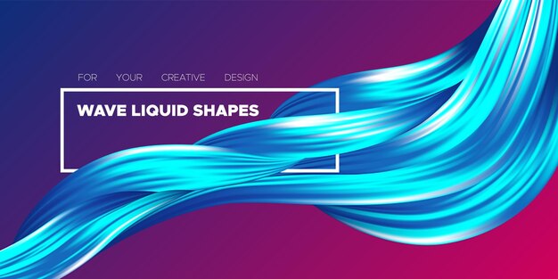 3d wave fluid shapes abstract dynamic background design