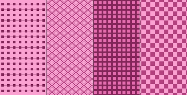 4 seamless patterns for universal background Endless texture can be used for wallpaper pattern fil