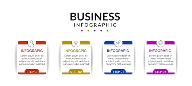 4 Steps Vector Business Template For Presentation Creative Concept For Infographic Diagram