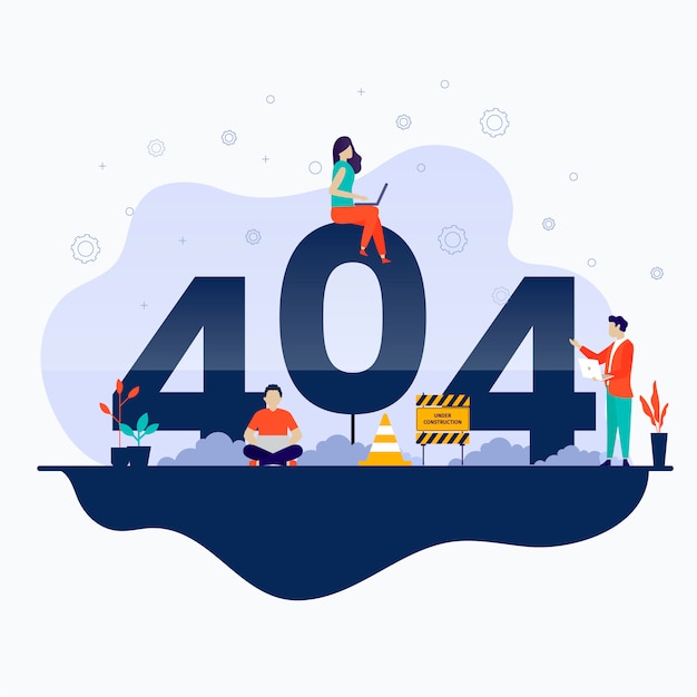 404 error page not found concept illustration