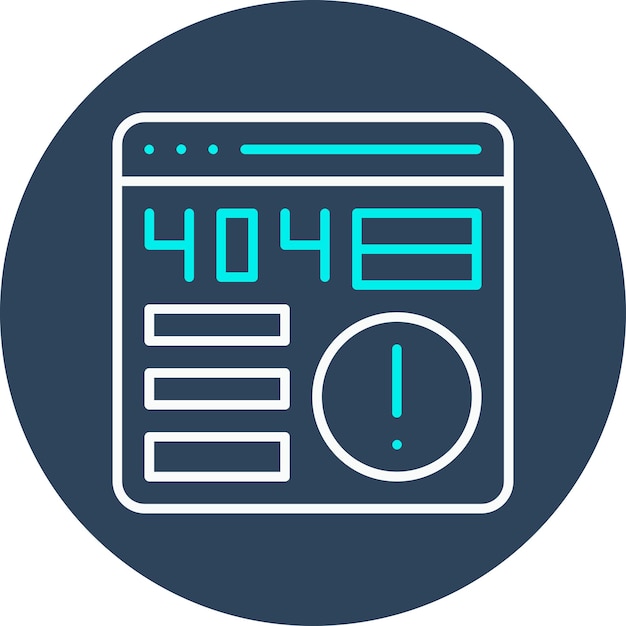 404 Error vector icon Can be used for Web Hosting iconset