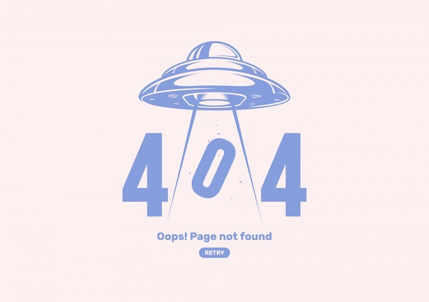 404 error with alien spaceship.