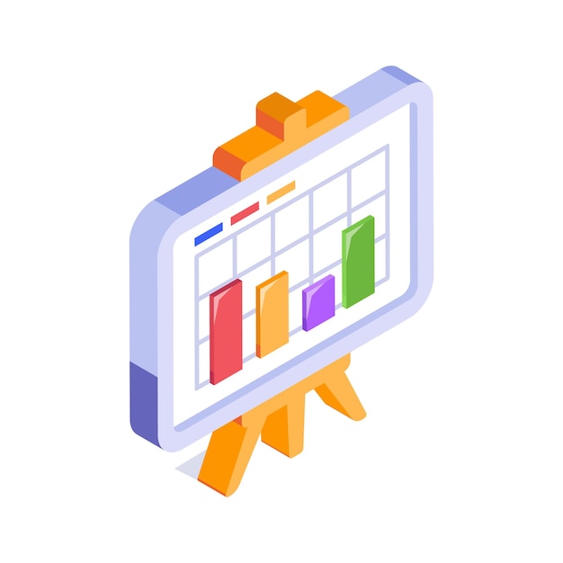 a bar chart presentation for showcasing business data and performance