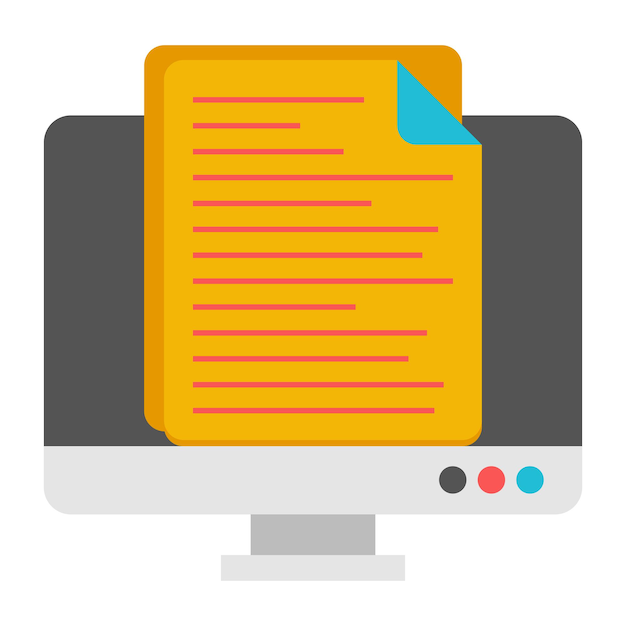 A beautiful design icon of online paper