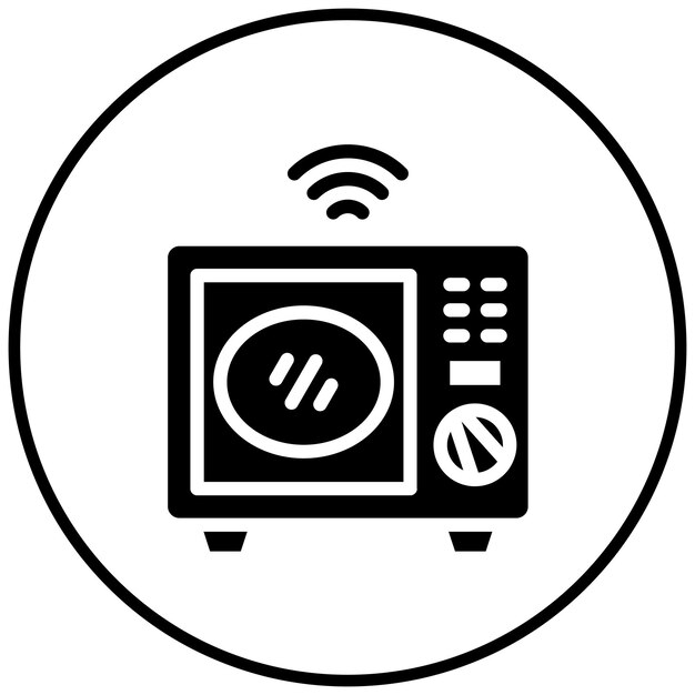 a black and white circle with a black and white circle with a black and white image of a remote control