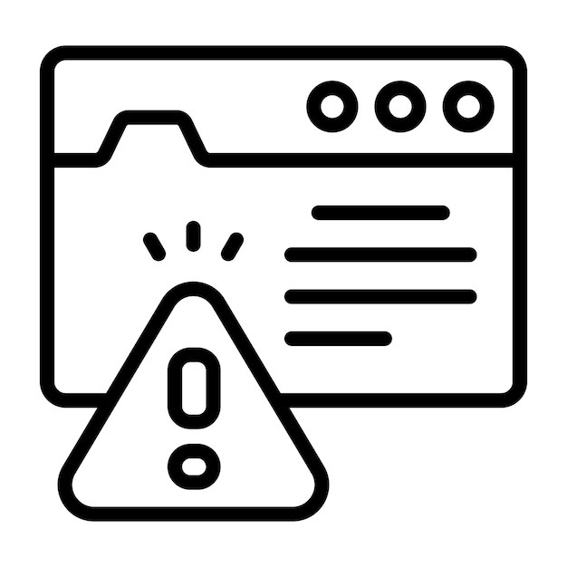 a black and white drawing of a document with a triangle on it