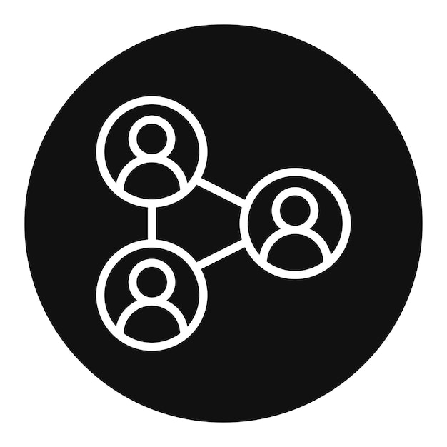 a black circle with three white circles on it