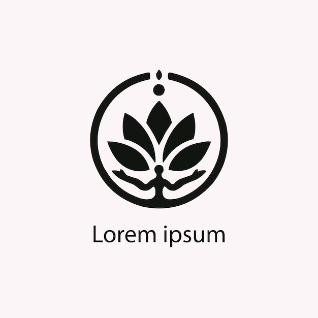 a black yoga logo