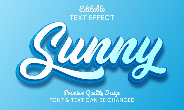 a blue background with the word sunny on it