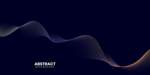 a blue wave with white lines on a dark background.