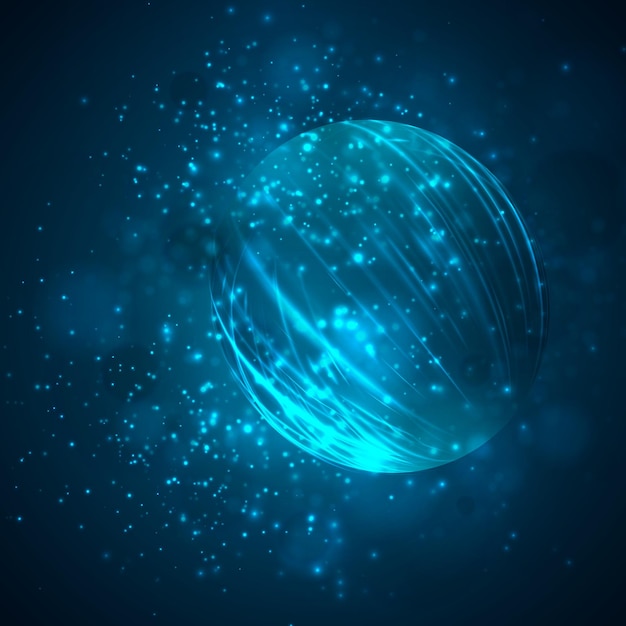a bright colored energy stream swirling against a dark background
