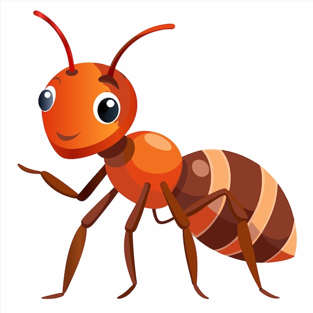 a cartoon image of a bug that has a brown face and a brown eye