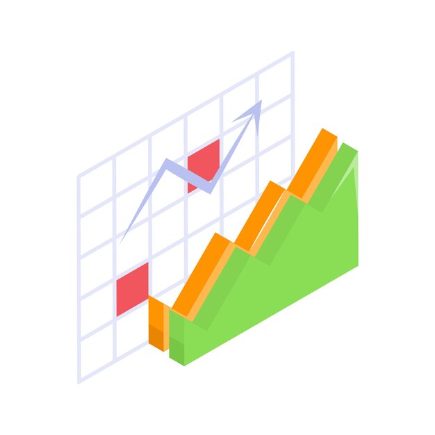 a chart featuring line and bar graphs tracking upward trends