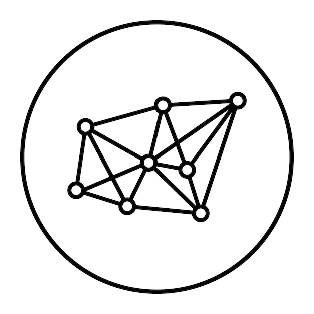 a circle with a black circle with a white background that has a black circle with a circle in the middle