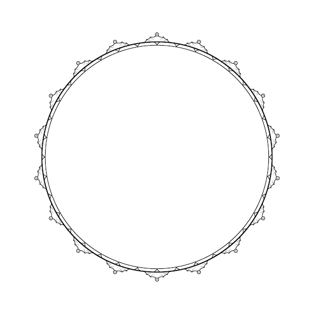 a circle with a frame that says  the name  on it