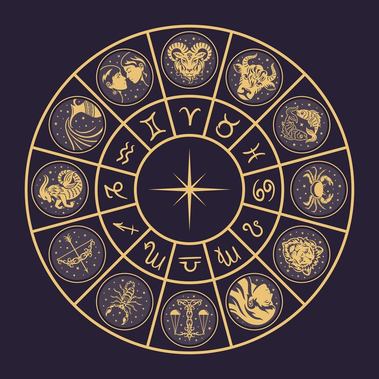 Vektor a circular representation of the zodiac showcasing prominent astrological signs it captures