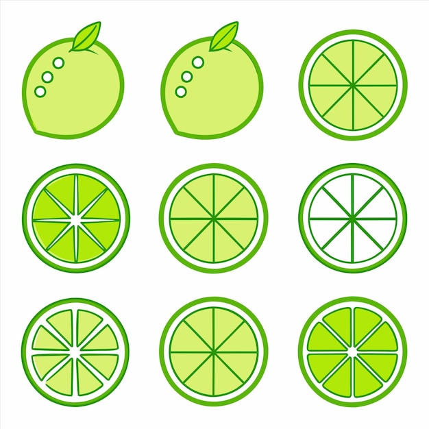 a collection of fruit features a lemon and a green apple