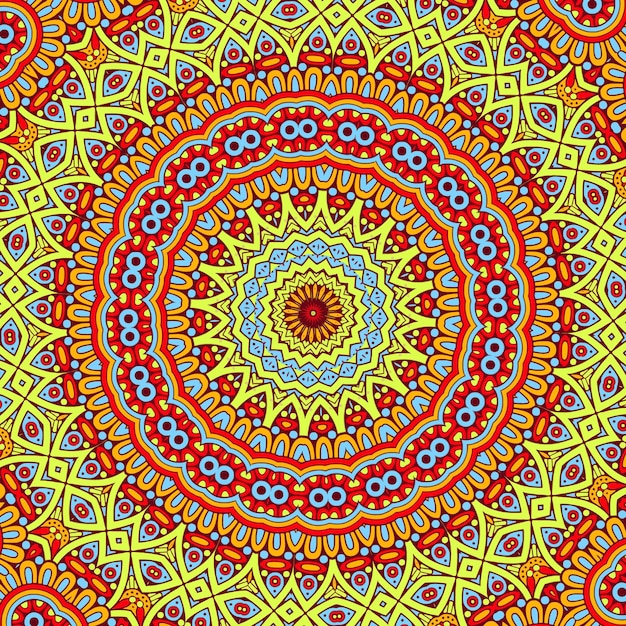 a colorful background with a pattern of circles and flowers