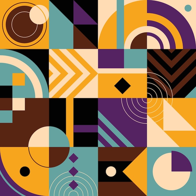 a colorful collection of geometric designs and shapes