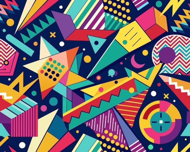 a colorful colorful background with a colorful geometric design and a colorful star