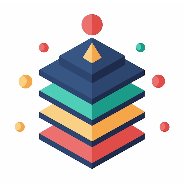 a colorful pyramid with the word quot triangle quot on it