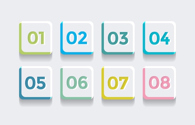 a colorful square with the number 1 and 2 on it.