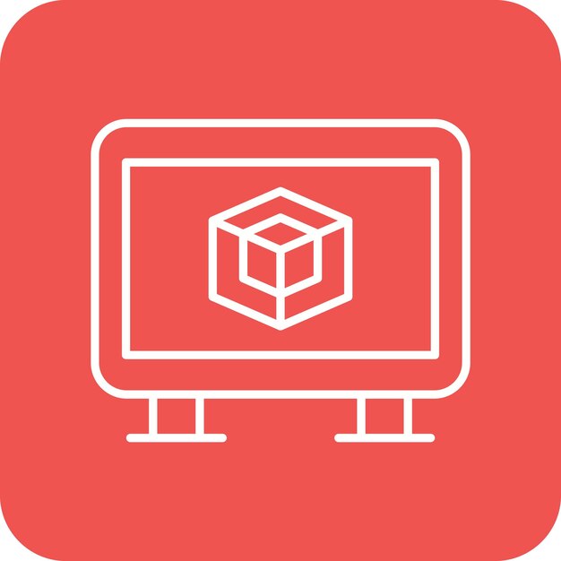a computer monitor with a box on it