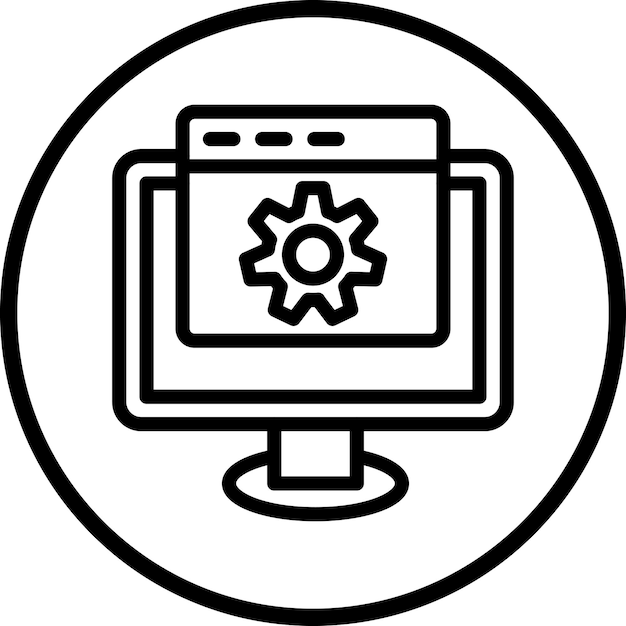 a computer monitor with a star on it and a circle with a star on it