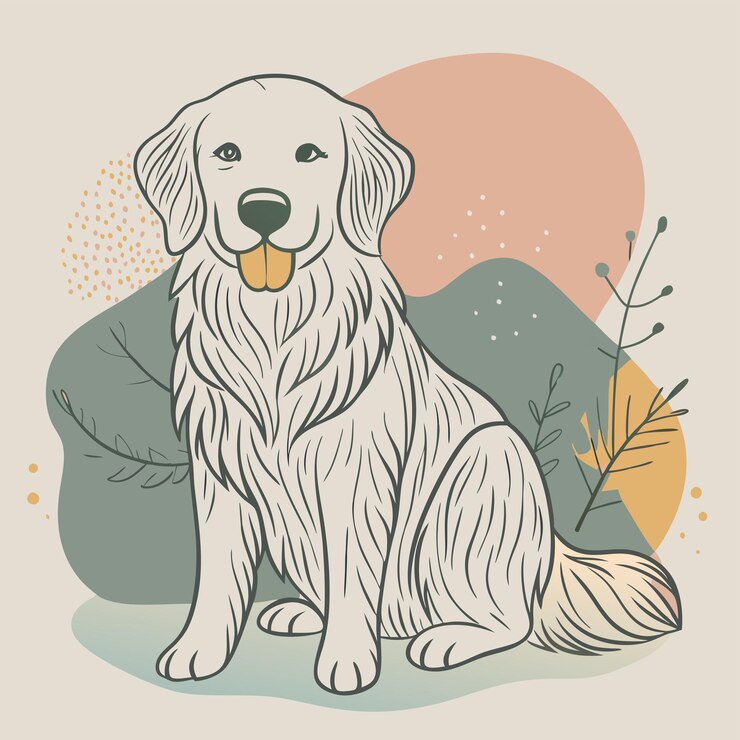 Vektor a dog with a yellow tag that says quot the name of a dog quot