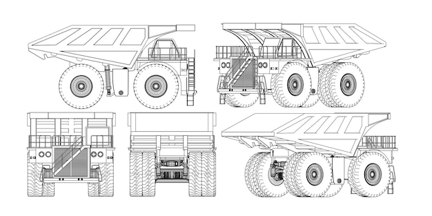 A drawing of a dump truck with the word dump on the side.