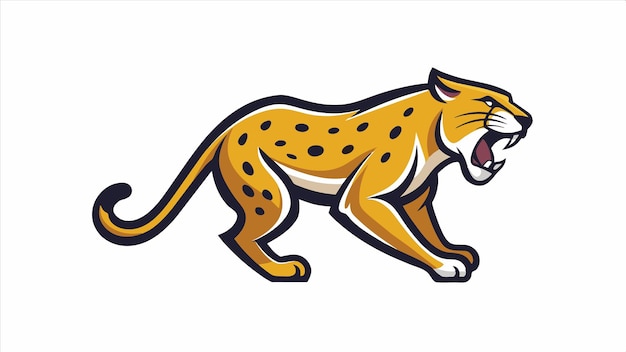 a leopard with a mouth open showing a cheetah