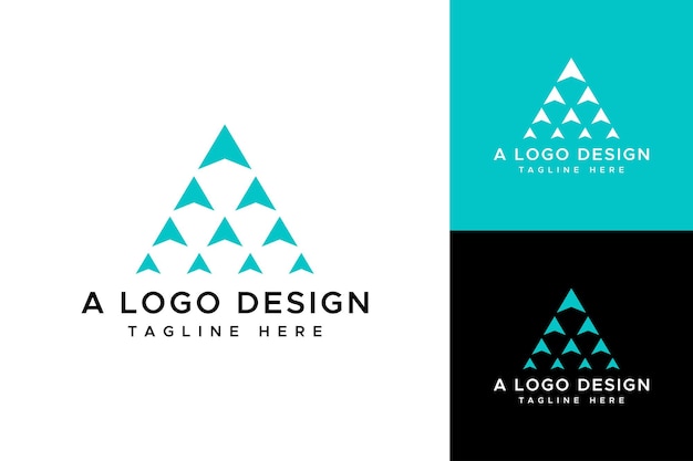 A letter logo design template