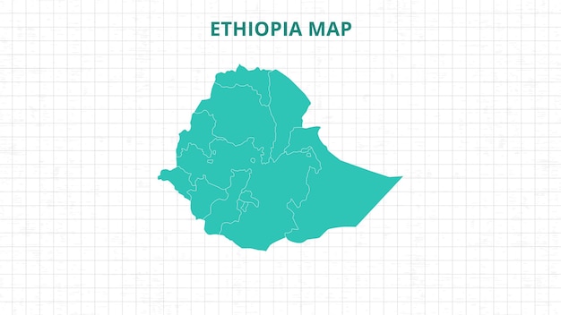 A Map highlighting Ethiopia Map Ethiopia modern map with Grey Color Hi detailed