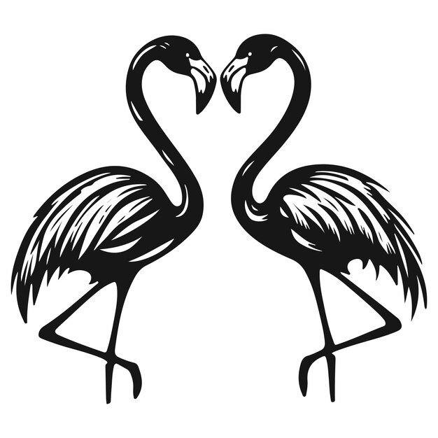 A pair of kissing flamingos_D