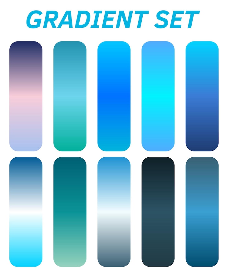 Vektor a poster with a blue and green design for a set of squares