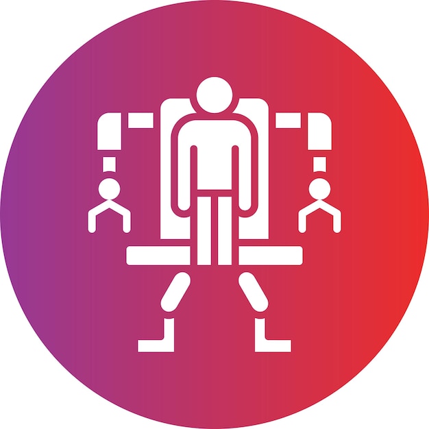 a purple circle with three people and a red circle with a purple circle with a man in the middle