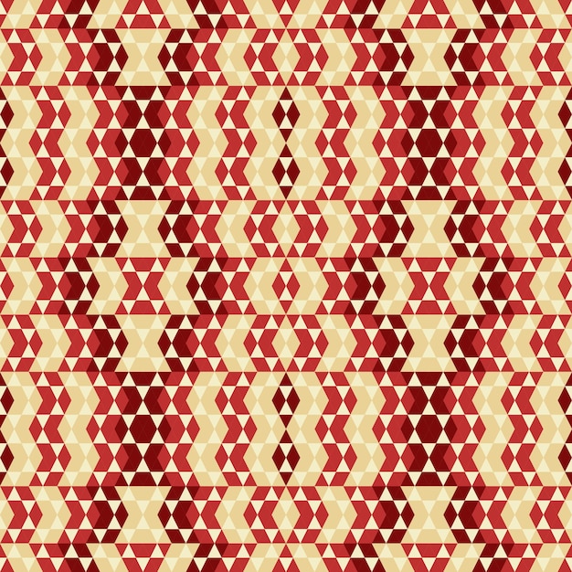 a red and yellow background with a pattern of circles in yellow and red