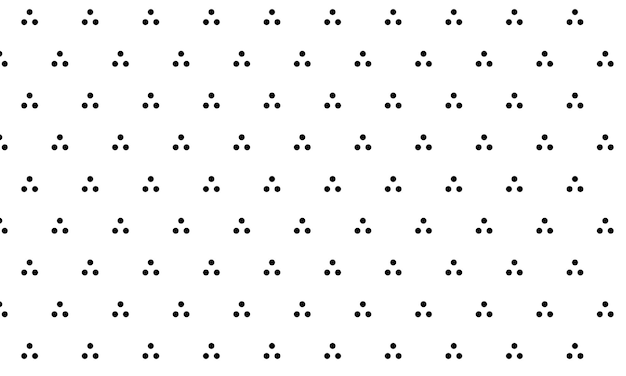 A repeating pattern of black dots in a triangle arrangement