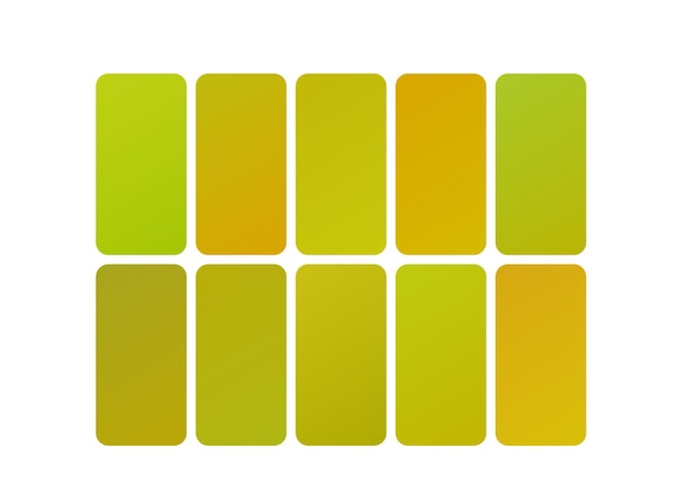 a series of four colored squares with different colors