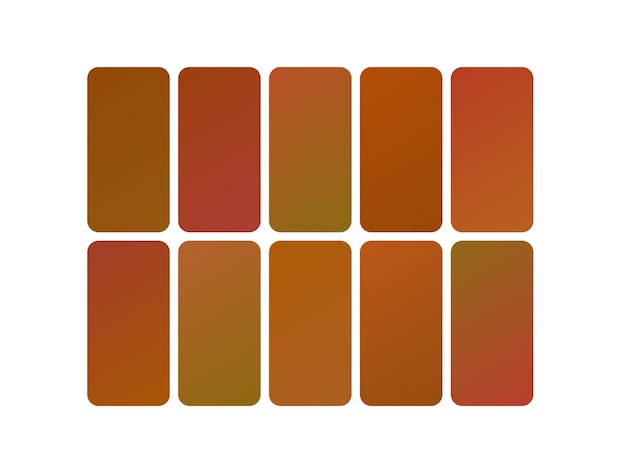 a series of orange squares with a brown stripe