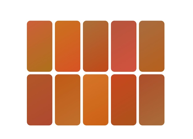 a series of orange squares with a red stripe